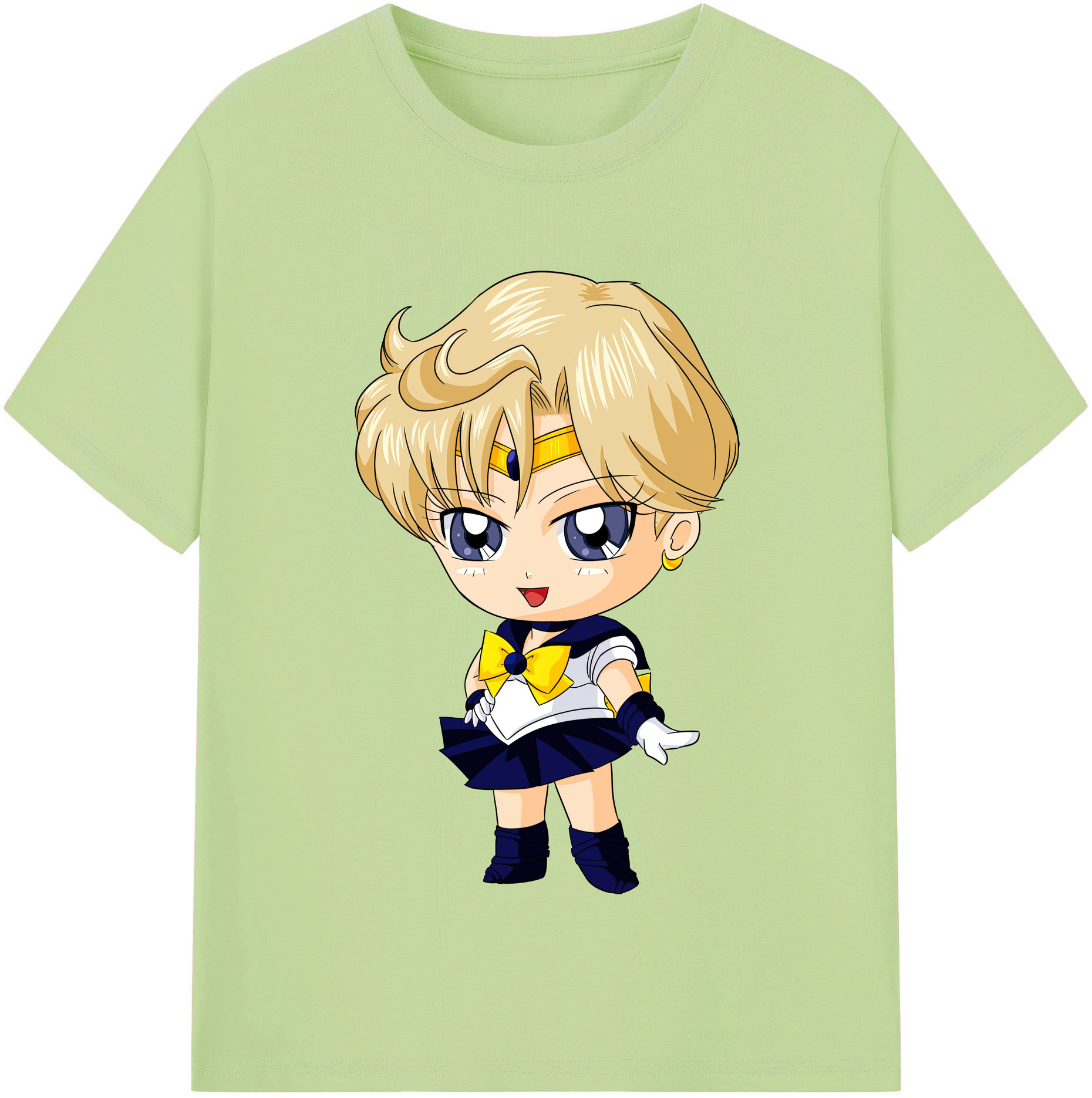 （画像用） 美少女戦士セーラームーン 天王はるか Sailor Moon Tenoh Haruka 綿100％半袖Tシャツ（フロントプリント）